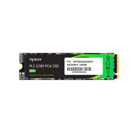 Твърд диск Apacer AS2280P4 M.2 PCIe 256GB, Standard (Single)