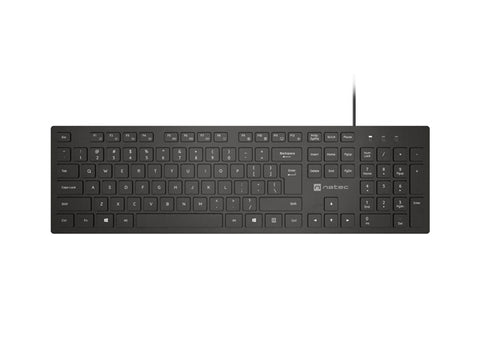 Клавиатура Natec Keyboard Herring US, Black, Slim