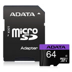 Памет ADATA 64GB MicroSDXC UHS-I CLASS 10 (with adapter) (AUSDX64GUICL10-RA1)
