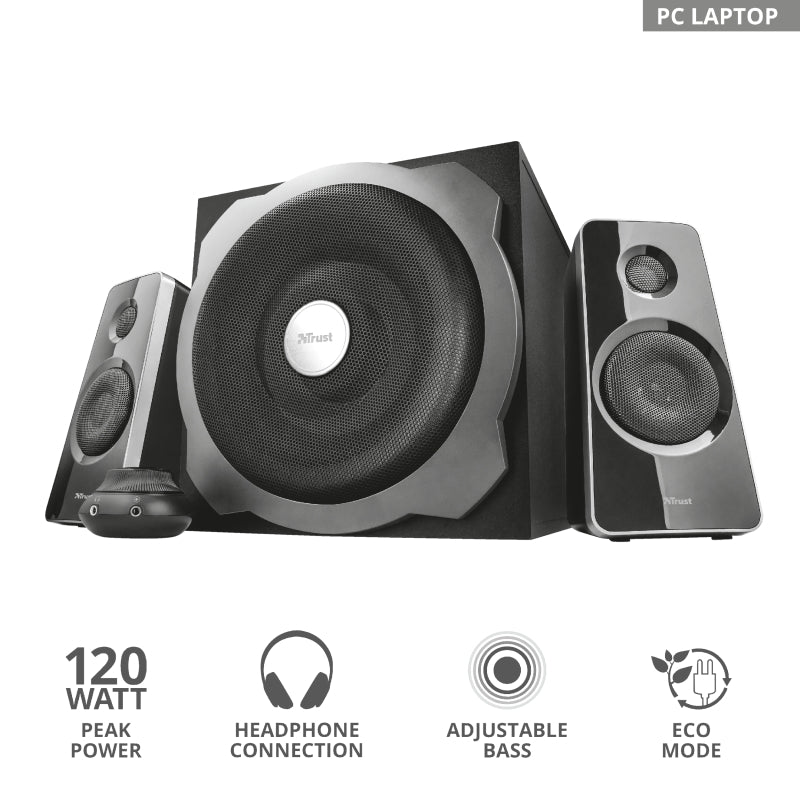 Аудио система TRUST Tytan 2.1 Subwoofer Speaker Set, black
