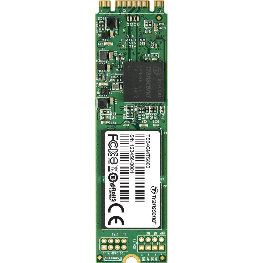Твърд диск Transcend 64GB, M.2 2280 SSD 800S, SATA, MLC
