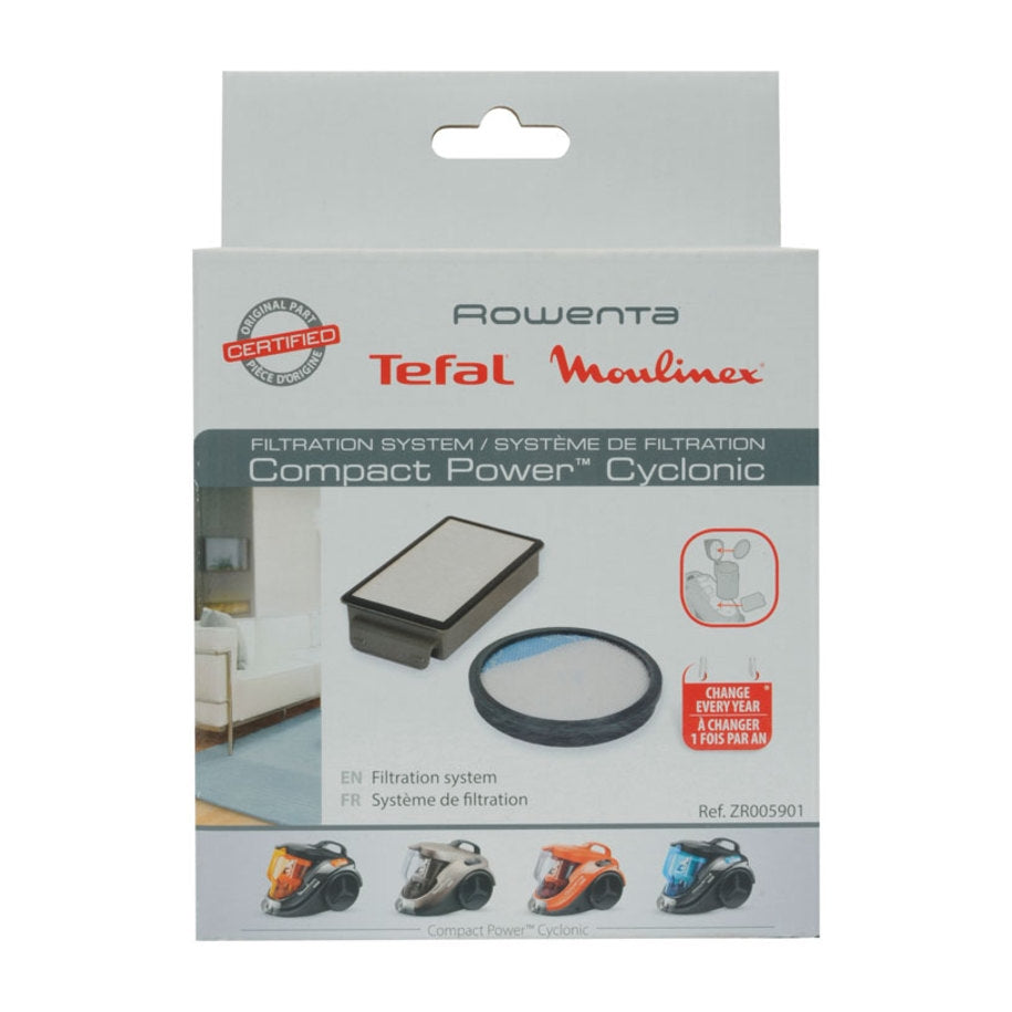 Филтър Rowenta ZR005901, Compact Power Hepa Filter*1 + Foam filter washable*1