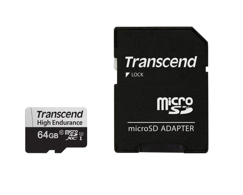 Памет Transcend 64GB micro SD w/ adapter U1, High Endurance