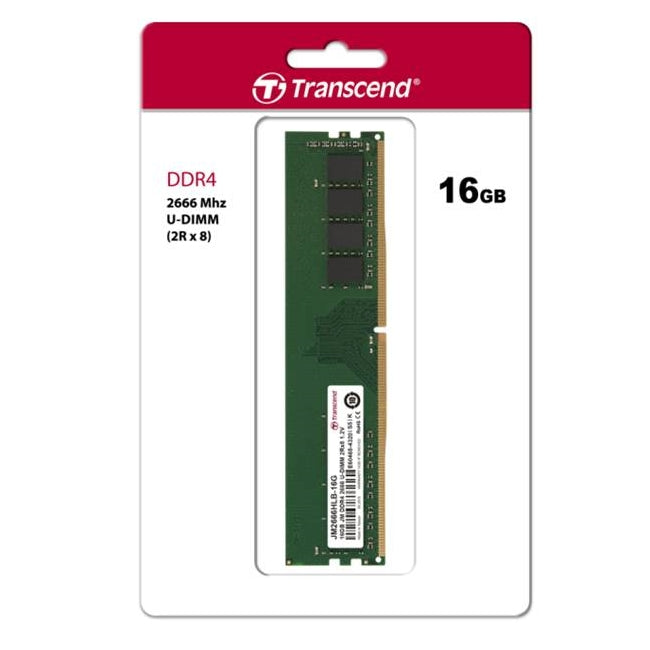 Памет Transcend 16GB JM DDR4 2666Mhz U-DIMM 2Rx8 1Gx8 CL19 1.2V