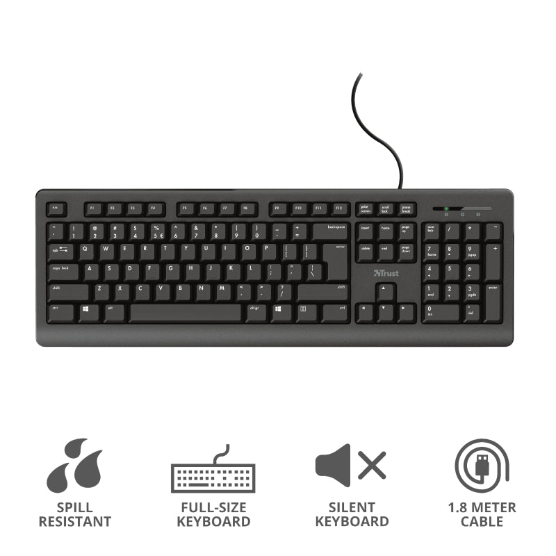Клавиатура TRUST Primo Keyboard BG layout