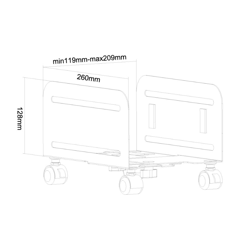 Стойка Neomounts CPU Holder (mobile / width: 12-21 cm)