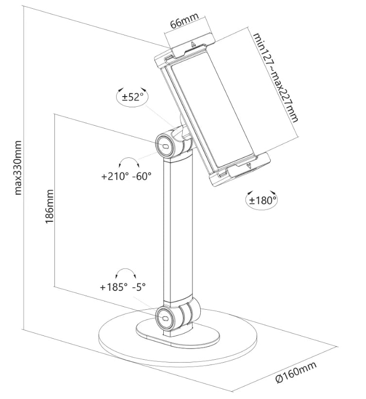 Стойка Neomounts universal tablet stand for 4.7-12.9" tabletsk