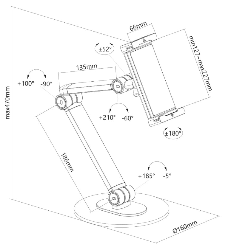 Стойка Neomounts universal tablet stand for 4.7-12.9" tablets (DS15-550WH1)