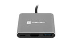 Докинг станция Natec USB-C Multiport Adapter 3 in 1 Fowler MINI USB 3.0