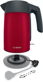 Електрическа кана Bosch TWK7L464, Kettle, 2400 W, 1.7 l, Red