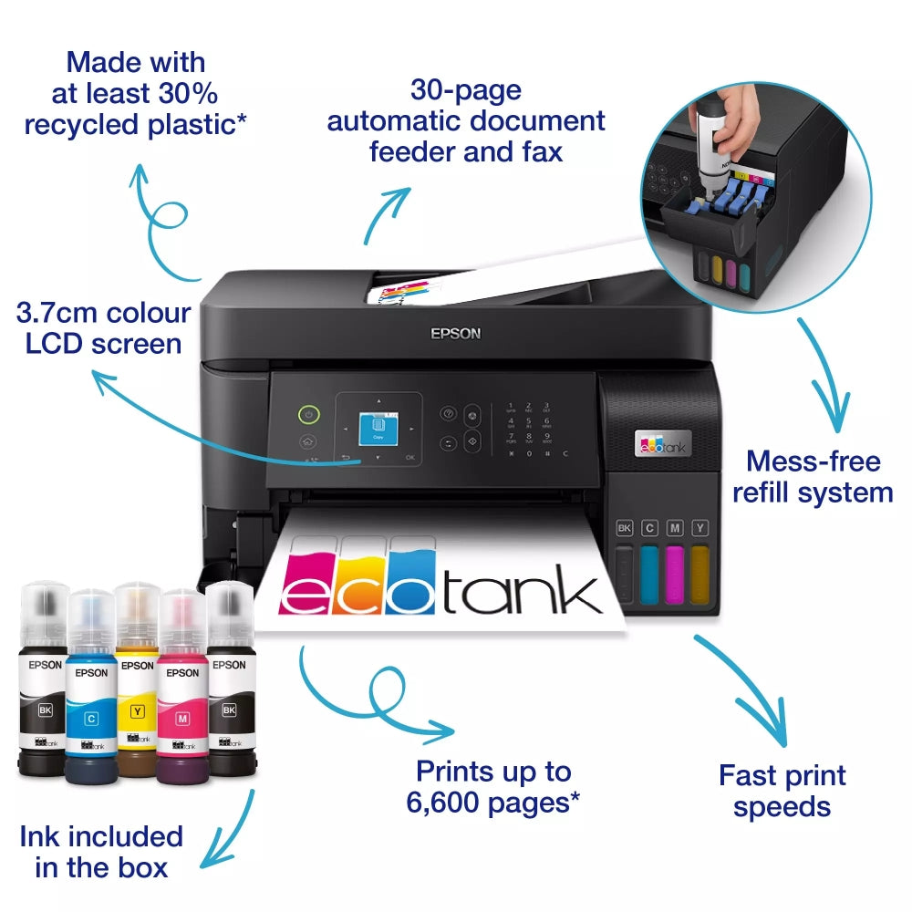 Мастилоструйно многофункционално устройство Epson EcoTank L5590 WiFi MFP