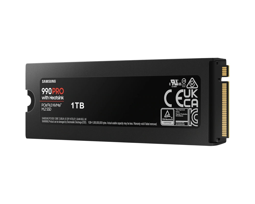 Твърд диск Samsung SSD 990 PRO 1TB Heatsink PCIe 4.0 NVMe 2.0 M.2 V-NAND 3-bit MLC