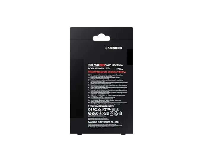Твърд диск Samsung SSD 990 PRO 1TB Heatsink PCIe 4.0 NVMe 2.0 M.2 V-NAND 3-bit MLC