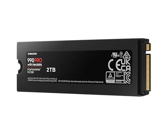 Твърд диск Samsung SSD 990 PRO 2TB Heatsink PCIe 4.0 NVMe 2.0 M.2 V-NAND 3-bit MLC
