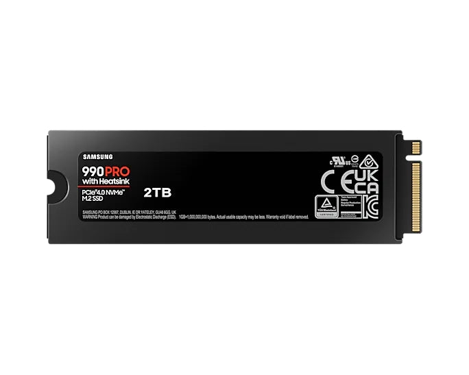 Твърд диск Samsung SSD 990 PRO 2TB Heatsink PCIe 4.0 NVMe 2.0 M.2 V-NAND 3-bit MLC