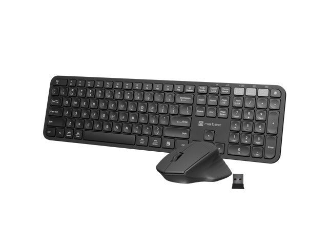 Комплект Natec Set 2 in 1 Keyboard Octopus + Mouse US Layout Wireless Bluetooth + 2.4 GHz