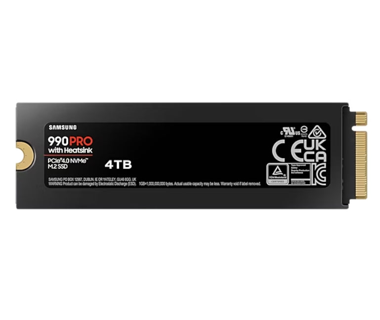 Твърд диск Samsung SSD 990 PRO 4TB Heatsink PCIe 4.0 NVMe 2.0 M.2 V-NAND 3-bit MLC