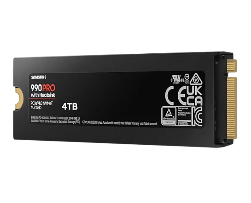 Твърд диск Samsung SSD 990 PRO 4TB Heatsink PCIe 4.0 NVMe 2.0 M.2 V-NAND 3-bit MLC