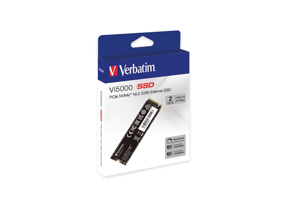 Твърд диск Verbatim Vi5000 Internal PCIe NVMe M.2 SSD 2TB