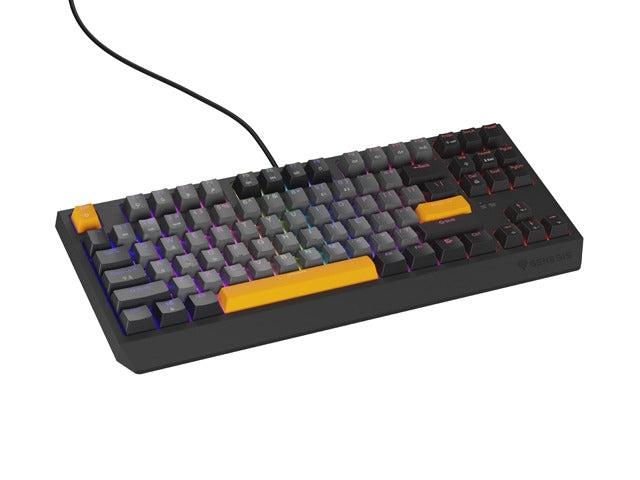 Клавиатура Genesis Gaming Keyboard Thor 230 TKL Anchor Gray Negative US RGB Mechanical