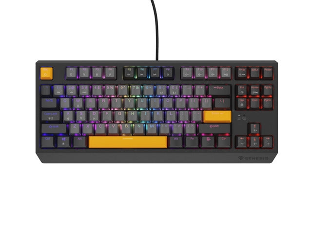 Клавиатура Genesis Gaming Keyboard Thor 230 TKL Anchor Gray Negative US RGB Mechanical