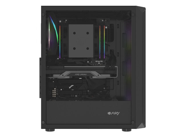 Кутия за компютър Fury PC Case Shobo SH4F RGB Midi Tower, Window, Black