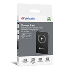 Външна батерия Verbatim MCP-5BK Power Pack 5000 mAh with UBS-C PD 20W / Magnetic Wireless