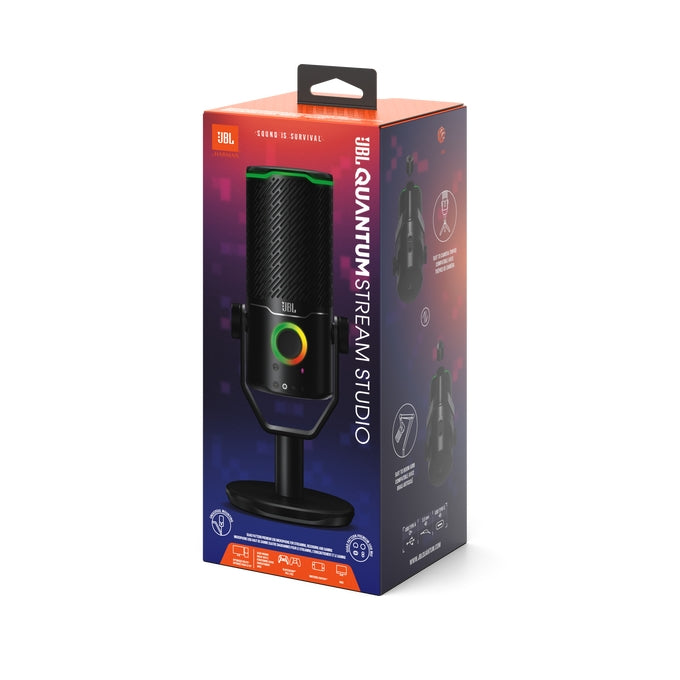 Микрофон JBL QUANTUM Stream Studio, Quad pattern premium USB microphone for streaming