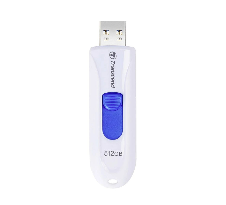 Памет Transcend 512GB, USB3.1, Flash Drive, Capless, White (TS512GJF790W)