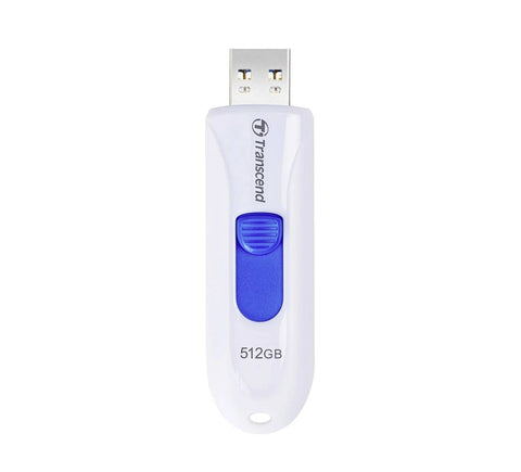 Памет Transcend 512GB, USB3.1, Flash Drive, Capless, White (TS512GJF790W)