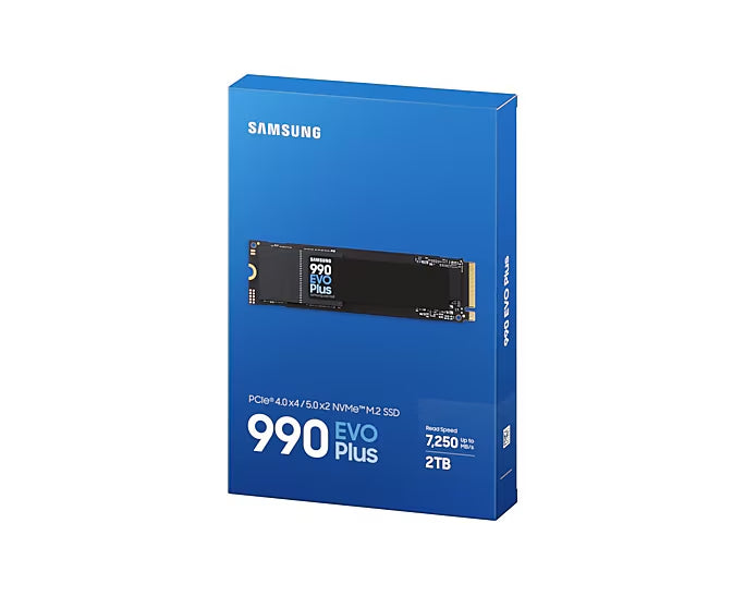 Твърд диск Samsung SSD 990 EVO Plus 2TB PCIe 4.0 NVMe 2.0 M.2 V-NAND 3-bit MLC