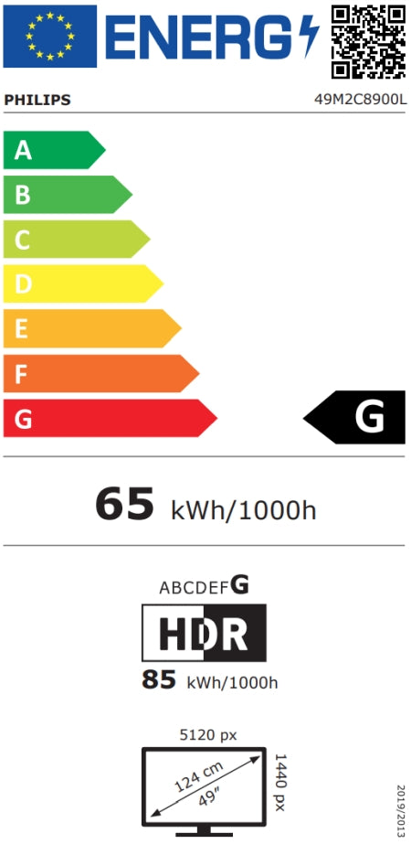 Монитор Philips 49M2C8900L, 48.9" QD-OLED Curved 1800R