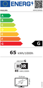Монитор Philips 49M2C8900L, 48.9" QD-OLED Curved 1800R