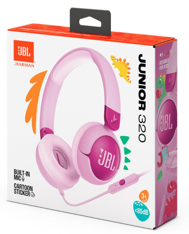 Слушалки JBL JR320 Wired on-ear kids headphones, Purple