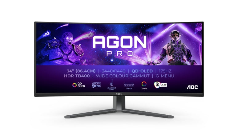Монитор AOC AG346UCD, 34" Curved 1800R QD-OLED