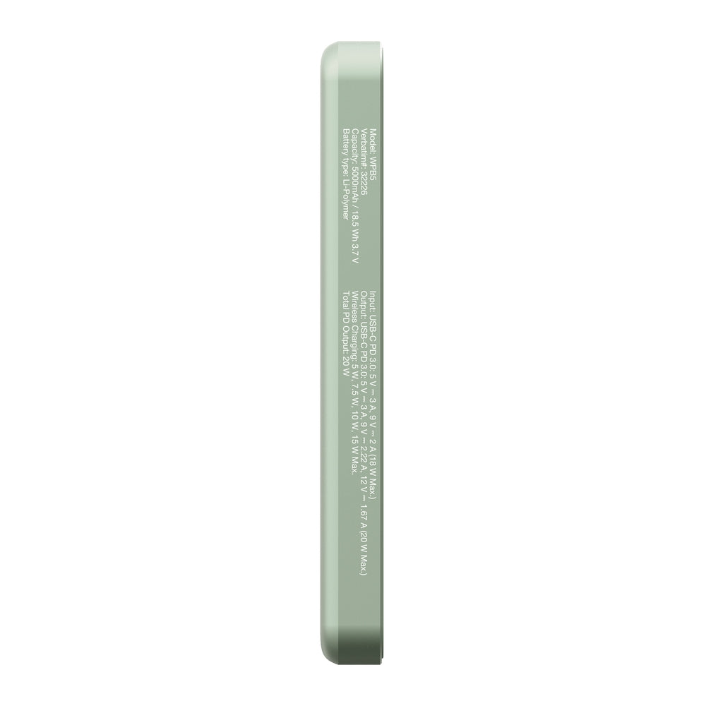 Външна батерия Verbatim Charge 'n' Go Essentials Power Bank Magnetic Wireless 5000mAh (32226)