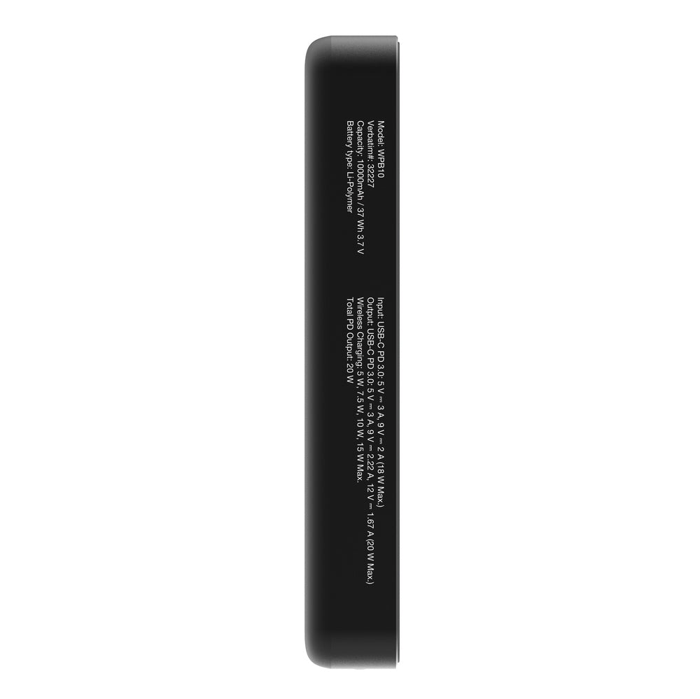 Външна батерия Verbatim Charge 'n' Go Essentials Power Bank Magnetic Wireless 10000mAh (32227)