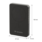 Външна батерия Verbatim Charge 'n' Go Essentials Power Bank Magnetic Wireless 10000mAh (32227)