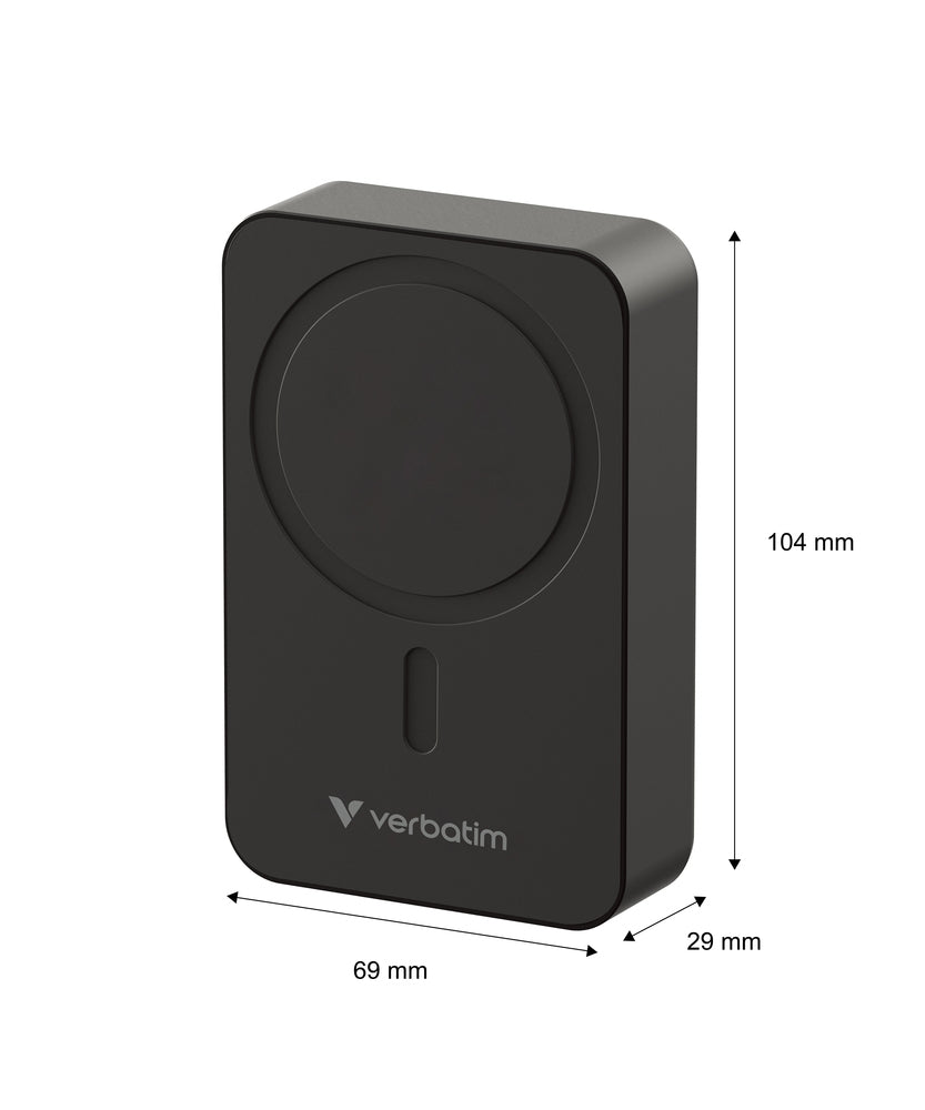 Външна батерия Verbatim Charge 'n' Go Essentials Power Bank Magnetic Wireless 20000mAh (32223)