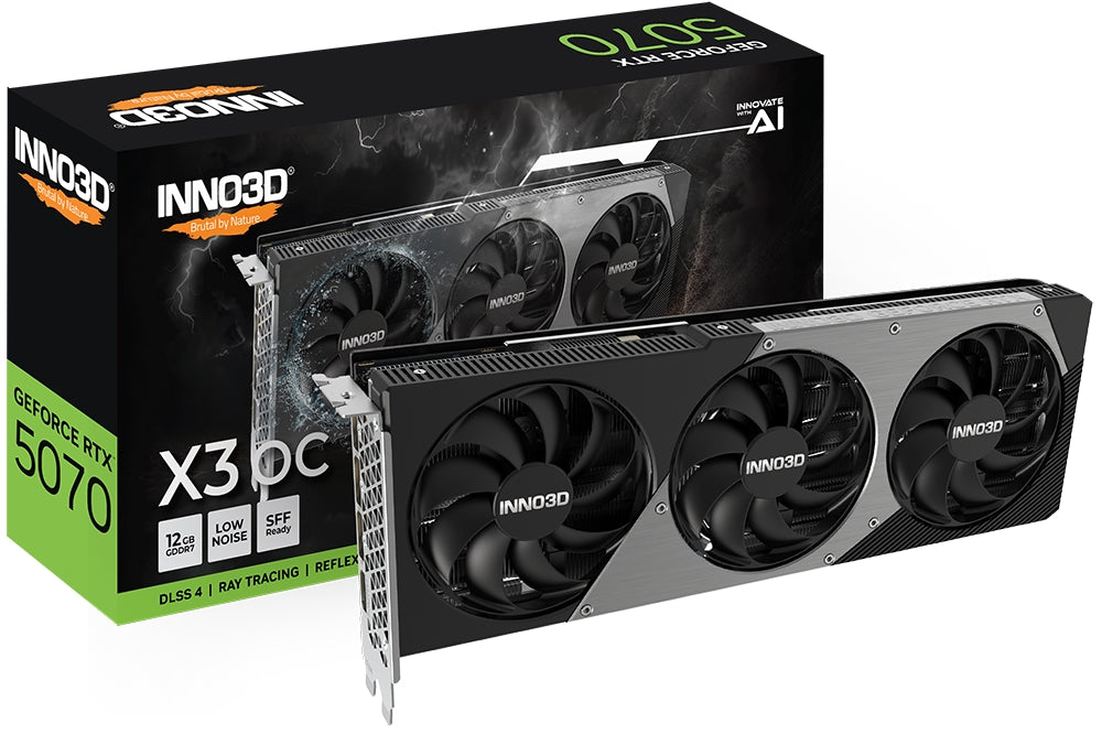 Видео карта Inno3D GeForce RTX 5070 12GB GDDR7 X3 OC