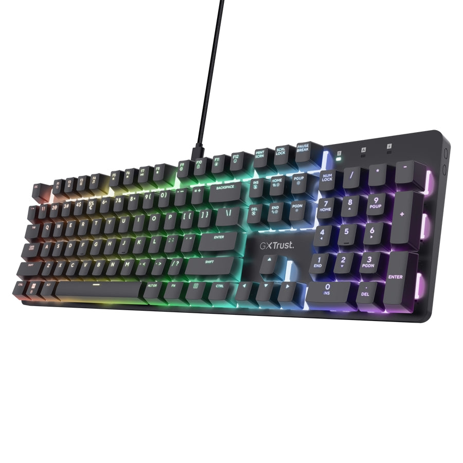 Клавиатура TRUST GXT 871 Zora Mechanical Gaming Keyboard, Black US