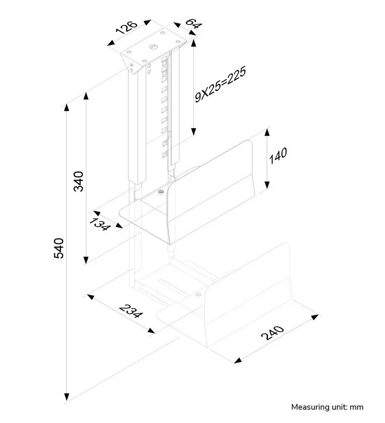 Стойка Neomounts CPU Holder (CPU-D200BLACK)