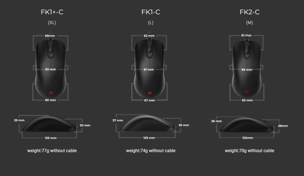 Мишка BenQ ZOWIE FK1+-C Mouse for Esports