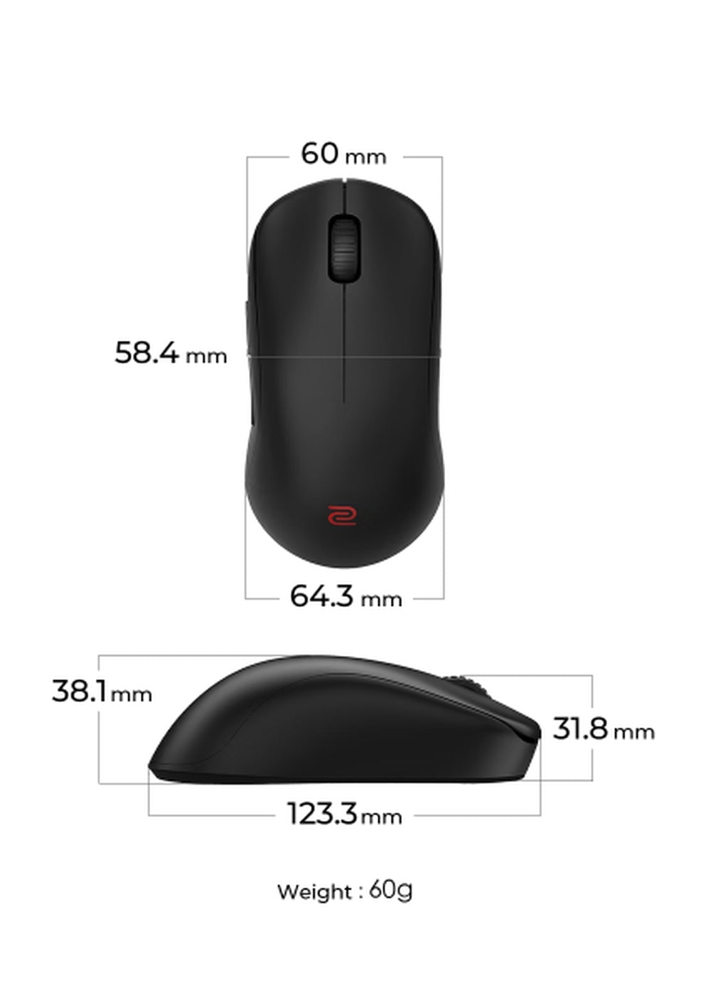 Мишка BenQ ZOWIE U2-DW 4K Wireless Mouse for Esports