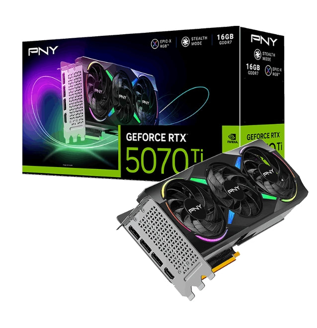Видео карта PNY GeForce RTX 5070 Ti 16GB ARGB Triple Fan OC