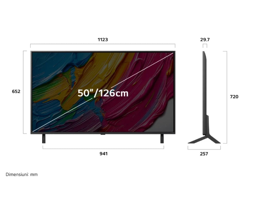 Телевизор LG 50QNED80A3A, 50" 4K QNED HDR Smart TV