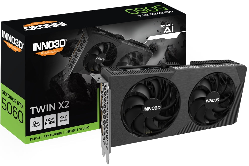 Видео карта Inno3D GeForce RTX 5060 8GB GDDR7 Twin X2