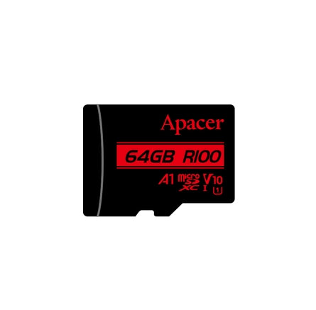 Памет Apacer 64GB microSDHC/SDXC UHS-I U1 V10 A1 (1 adapter)