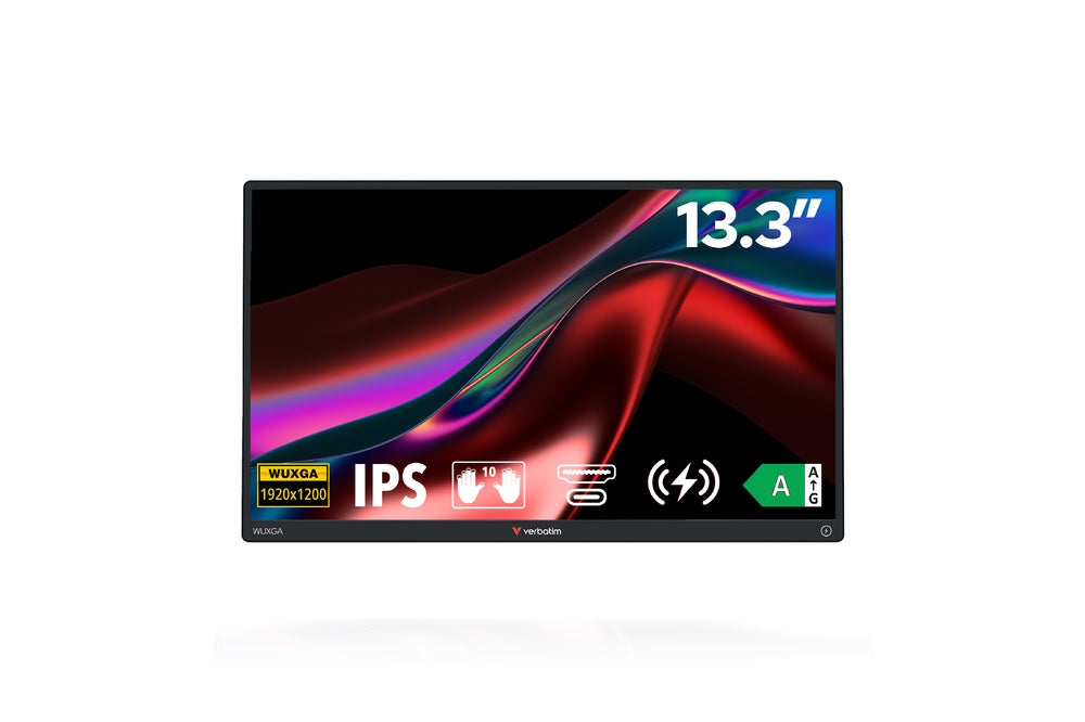 Монитор Verbatim Portable 13.3" WUXGA Touch Monitor ALU with Wireless Power Supply incl.