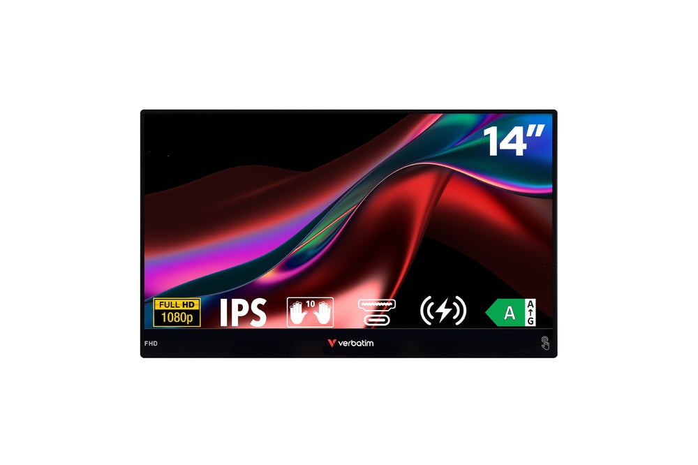 Монитор Verbatim Portable 14" FHD Touch Monitor LIGHT with Wireless Power Supply incl.